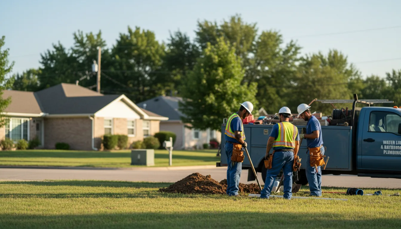 Residential water line and bathroom plumbing service in Rentz, GA